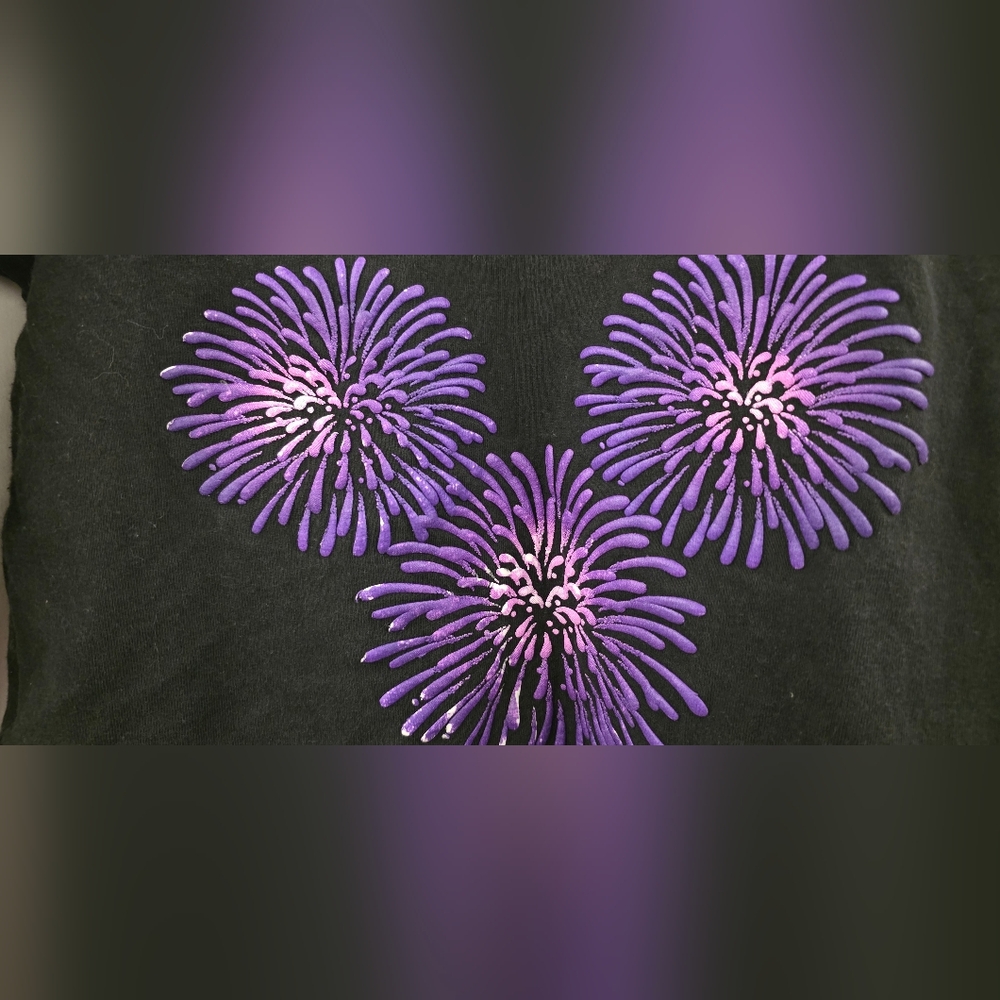 🍁Disney 100 Spirit Jersey Kids Large 10/12 Purple Fireworks Mickey - Picture 5 of 13
